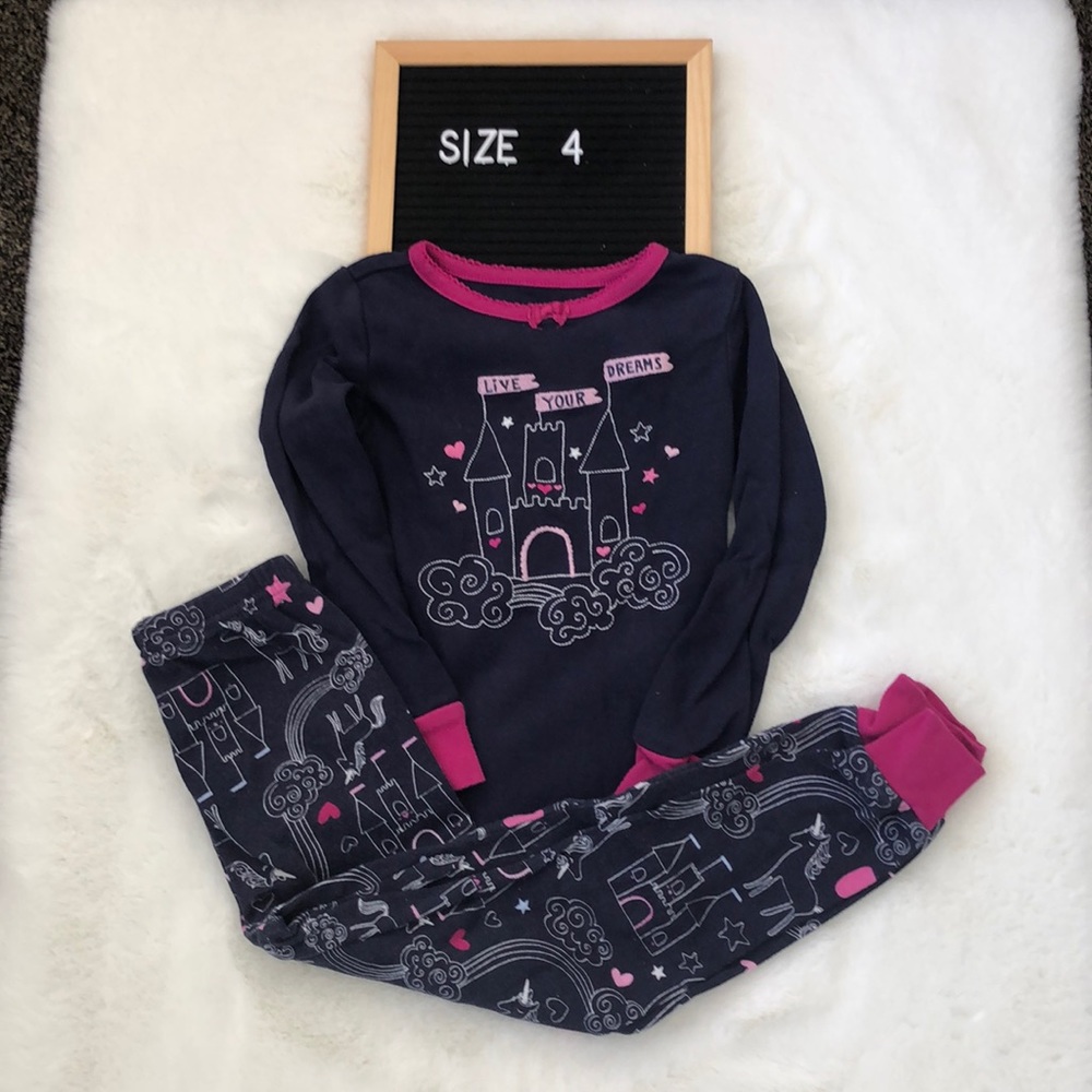 Gymboree girls cotton princess pj set size 4